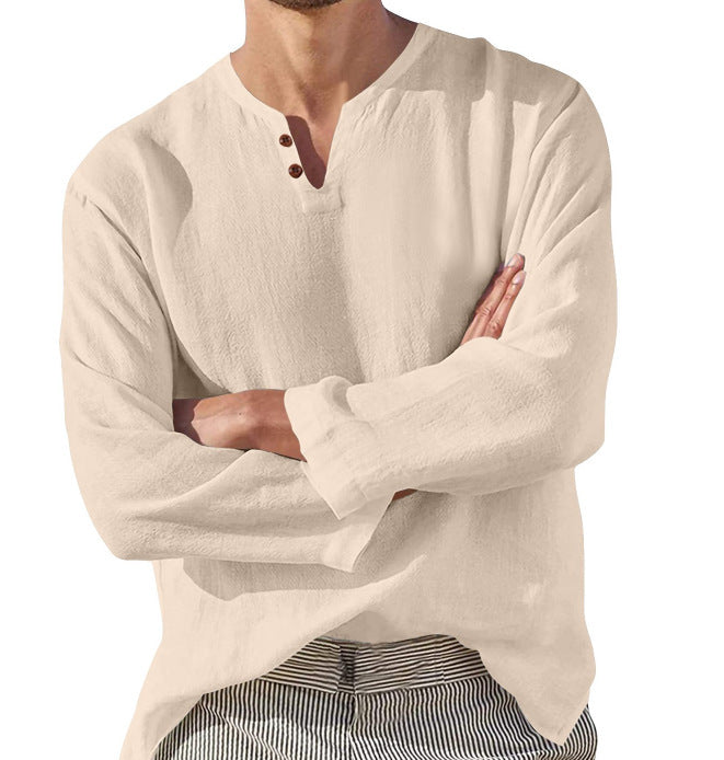 BreezeV Neck Linen Shirt