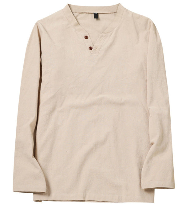 BreezeV Neck Linen Shirt